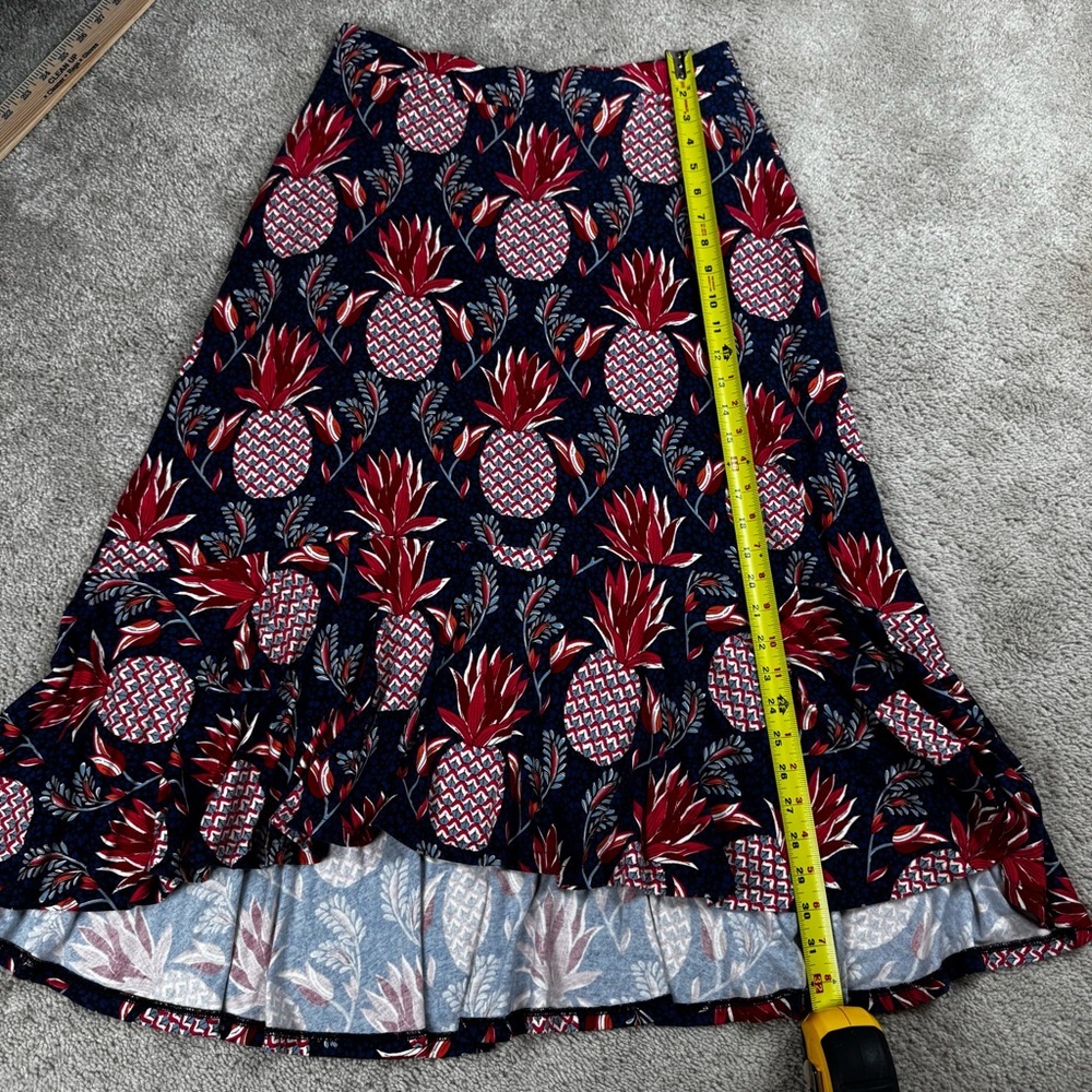 Boden Fluted Hem Jersey Knit Skirt Stretch Boho Bohemian Workwear Hippie Size 8 - Picture 5 of 7